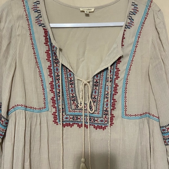 En Creme women's S oversized long sleeve boho southwest tunic/mini dress EUC - Picture 5 of 5